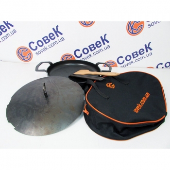 Сковорода дисковая 30 см с крышкой и сумкой Сковорода дисковая 30 см с крышкой и сумкой