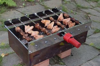 Мангал-автомат Чудо 7 шампуров, с двигателем