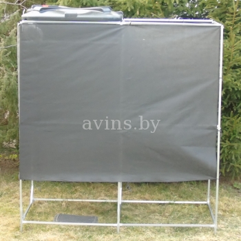 Летний душ для дачи с тамбуром с баком Росток 110 л. без подогрева Летний душ для дачи с тамбуром с баком Росток 110 л. без подогрева